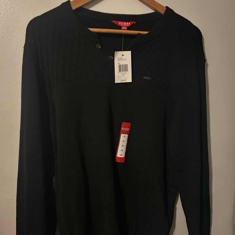 GUESS Men's Dark Crewneck Sweater
